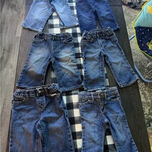 Lot of 6 infant boy jeans 1 pair is 6 months 4 12 months and 112-18 months vgc.